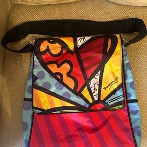 Preowned Romero Brito LapTop Strap Bag Purse
PREOWNED/USED ROMERO BRITTO SATIN